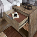 A-America Grays Harbor Nightstand in Weathered Brown