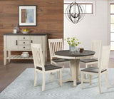 A-America Huron Pedestal Dining Table w/Leaf in Cocoa-Chalk