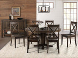 A-America Huron Pedestal Dining Table w/Leaf in Weathered Russet