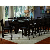 A-America Mariposa 12 Piece Gathering Height Leg Table Set w/Butterfly Leaves in Warm Grey