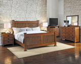 A-America Mission Hill 4 Piece Captains Bedroom Set in Harvest
