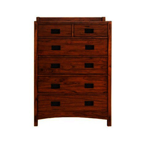 A-America Mission Hill 6-Drawer Chest in Harvest