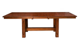 A-America Mission Hill 92 Inch Trestle Dining Table w/Self Storing Leaf in Harvest