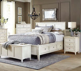 A-America Northlake 2 Piece Storage Bedroom Set in White Linen