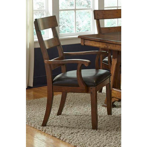 A-America Ozark Ladderback Arm Chair, With Upholstered Seat
