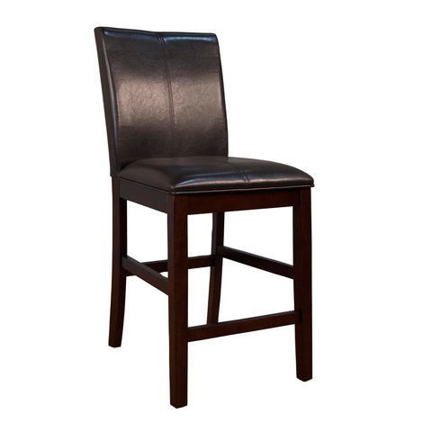 A-America Parson Chair Program Curved Back Parson Counter Chair, Brown Bonded Leather