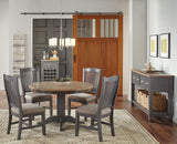A-America Port Townsend 3 Piece Double Drop Leaf Dining Room Set in Gull Grey & Seaside Pine