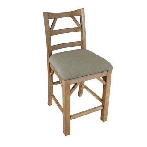 A-America West Valley Ladderback Counter Chair, With Upholstered Seat