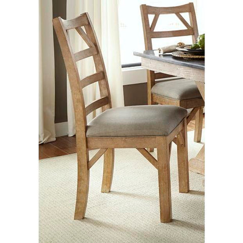 A-America West Valley Ladderback Side Chair, With Upholstered Seat