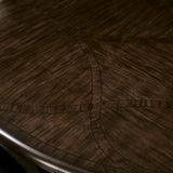 American Drew Bob Mackie Double Pedestal Oval Dining Table in Dark Brown