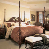 American Drew Cherry Grove Pediment Poster Bed in Antique Cherry