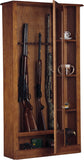 American Furniture Classics 10 Gun/Curio Cabinet Combination In Medium Brown