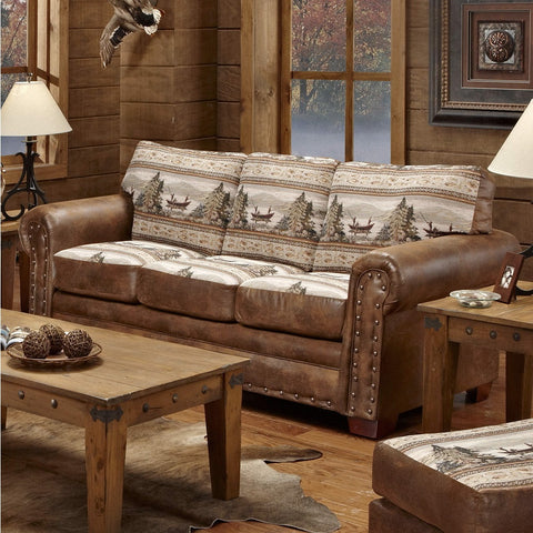 American Furniture Classics Model 8505-60 Alpine Lodge Sleeper Sofa