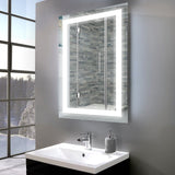 American Furniture Classics Model ML5500W2436 Backlit LED Mirror with Inset Frost on 4 Sides
