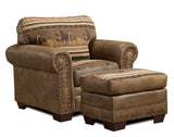 American Furniture Wild Horses Chair And Ottoman Set