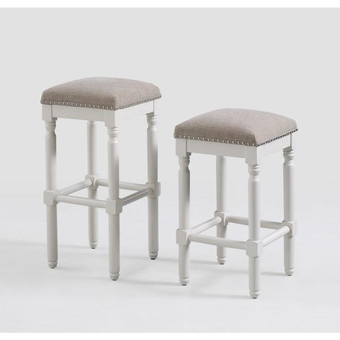 American Woodcrafters Andover Backless Barstool in White