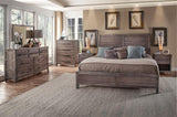 American Woodcrafters Aurora Weathered Gray Sleigh Bed