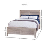 American Woodcrafters Aurora Whitewashed Panel Bed