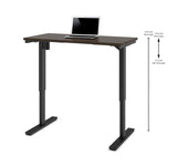 Bestar 24 Inch x 48 Inch Electric Height Adjustable Table in Dark Chocolate