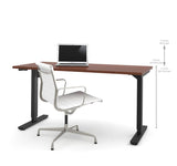 Bestar Electric Height Adjustable Table In Bordeaux