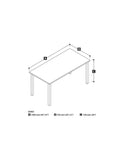 Bestar 30" X 60" Table With Square Metal Legs In Tuxedo