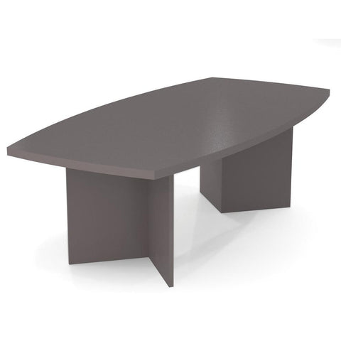 Bestar Boat Shaped Conference Table With 1 3/4" Melamine Top In Slate