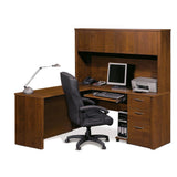 Bestar Embassy 60865-63 L-shaped Workstation Kit In Tuscany Brown