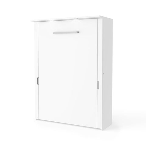 Bestar Lumina Full Murphy Bed and two Storage Units (106") in white