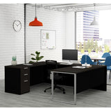 Bestar Pro-Concept Plus U-Desk in Deep Grey & Black