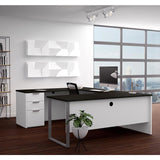 Bestar Pro-Concept Plus U-Desk in White & Deep Grey