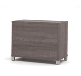 Bestar Pro-Linea Assembled Lateral File In Bark Grey