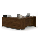 Bestar Pro-Linea L-desk In Oak Barrel
