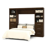Bestar Pur 109" Full Wall Bed Kit In Chocolate