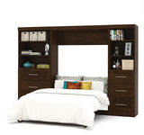 Bestar Pur 120" Full Wall Bed Kit In Chocolate