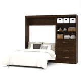 Bestar Pur 95" Full Wall Bed Kit In Chocolate
