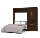Bestar Pur 95" Full Wall Bed Kit In Chocolate