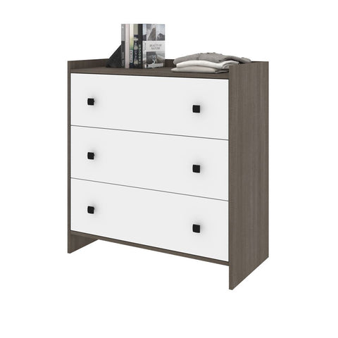 Bestar Sirah 36W Dresser in bark grey & white