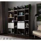 Bestar Small Space Storage Wall Unit in Bark Gray & White
