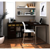 Bestar Solay L-Shaped Desk in Chocolate