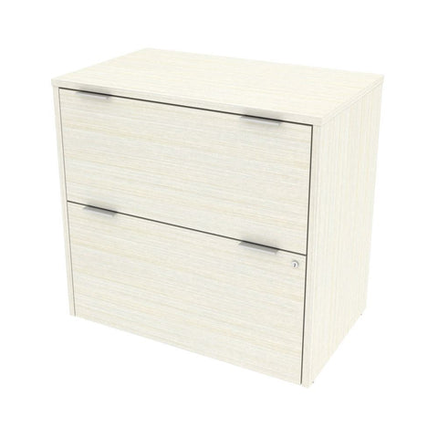 Bestar i3 Plus 31W Lateral File Cabinet in white chocolate