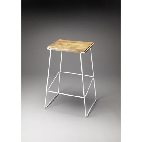 Butler Butler Loft Parrish Bar Stool In Wood And Metal In White