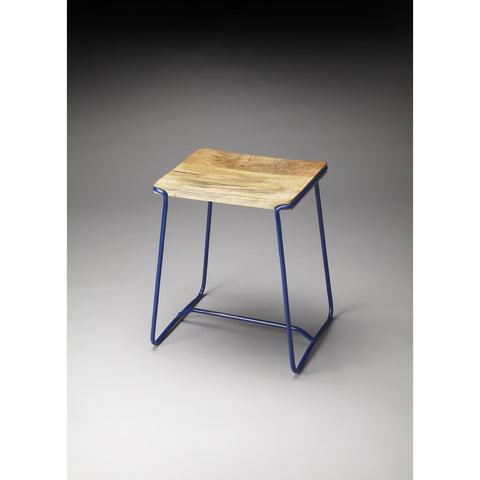 Butler Butler Loft Parrish Stool In Wood And Metal In Blue