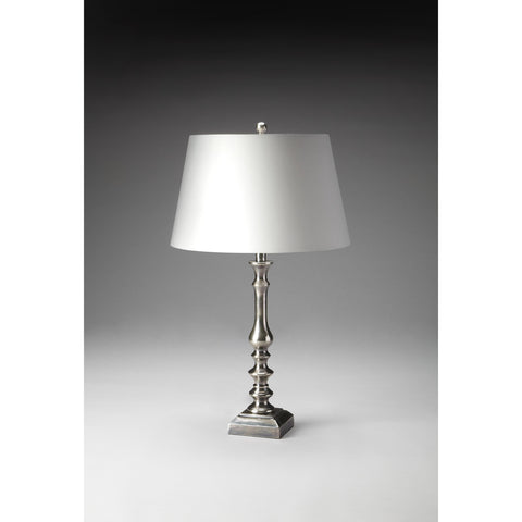 Butler Hors D'Oeuvres Table Lamp In Tarnished Silver Finish 7140116