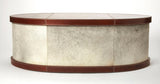 Butler Leandro Hair-On-Hide Leather Oval Coffee Table