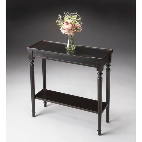 Butler Masterpiece Console Table In Plum Black