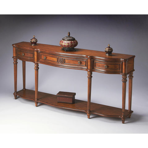 Butler Masterpiece Console Table In Vintage Oak 3028001