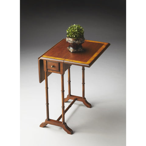 Butler Masterpiece Drop-Leaf Table In Olive Ash Burl