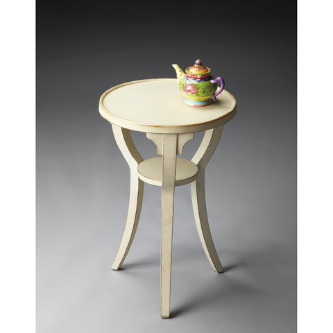 Butler Masterpiece Round Accent Table In Cottage White