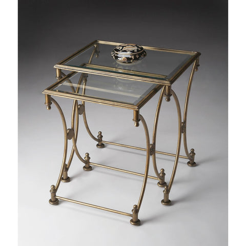 Butler Metalworks Nesting Tables In Antique Gold