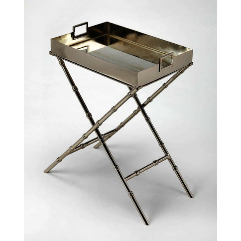 Butler Modern Expressions Muriel Metal & Mirror Tray Table